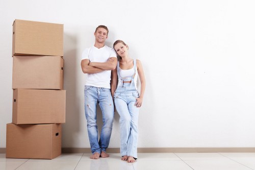 Office relocation planning in Sutton with business equipment and moving logistics