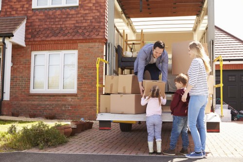 Removal van ready for a home move in Sutton