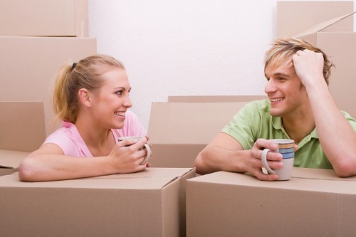 Removal van outside a Sutton home during moving day