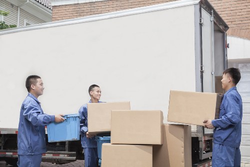 Small business office items being moved with a van in Sutton