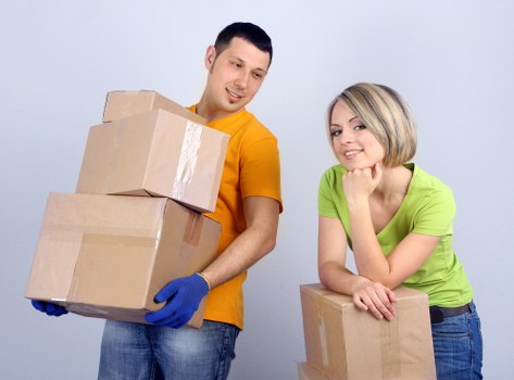 Packing boxes and furniture for a Sutton house move